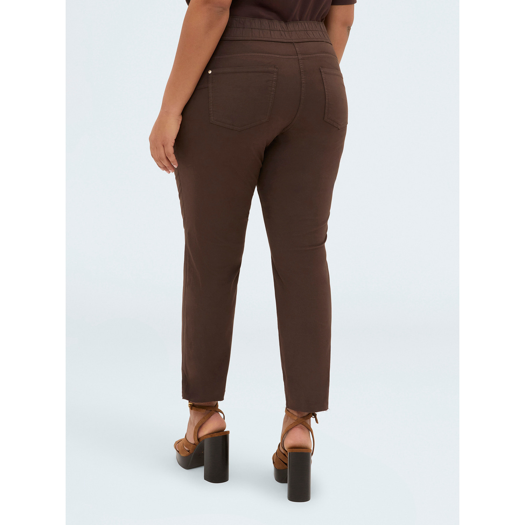 Fiorella Rubino - Pantaloni Skinny cotone - Marrone