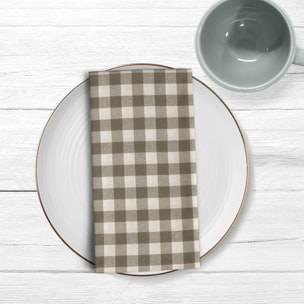 Pack de 2 serviettes Carreaux 150-04 - 45x45 cm