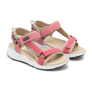 Sandalias Deportivas para Niña con Estampado Animal Print y Cierre de Velcro Ajustable