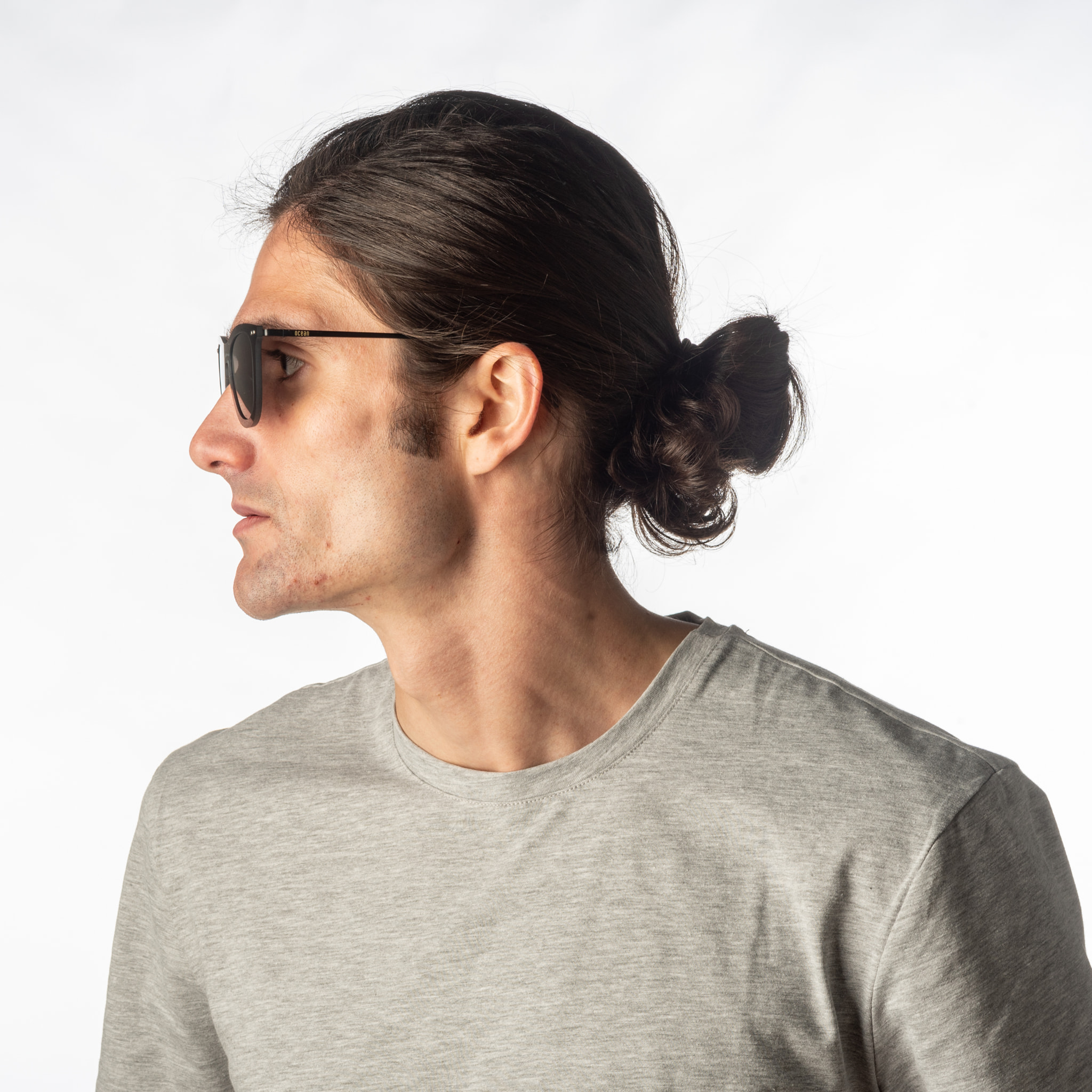 Gafas de sol PALO ALTO ARLES - Negro transparente / De espejo plateada y patillas de metal negro mate