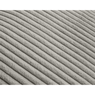 Garance - module d'assise 3 places avec accoudoir gauche - en velours côtelé - Gris clair