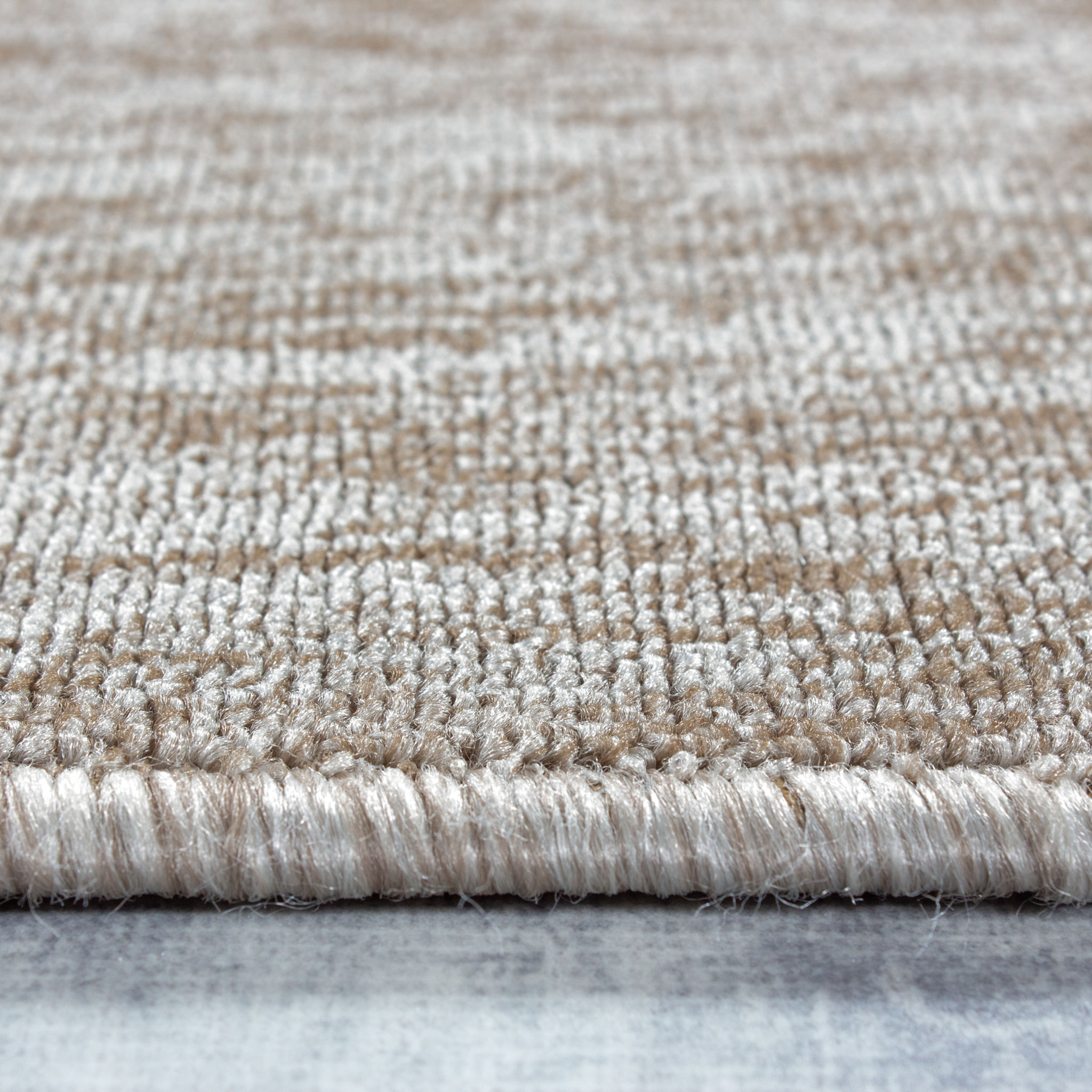 NADOR - Tapis rond de salon moderne Beige