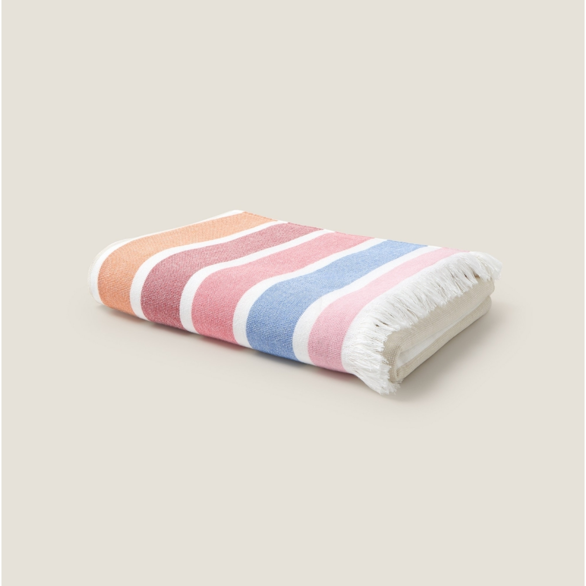 Toalla doble faz tejido y rizo Bita color rosa