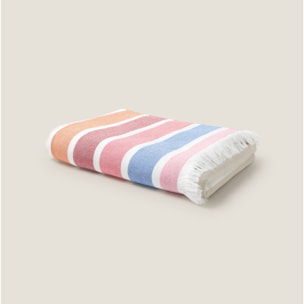 Toalla doble faz tejido y rizo Bita color rosa