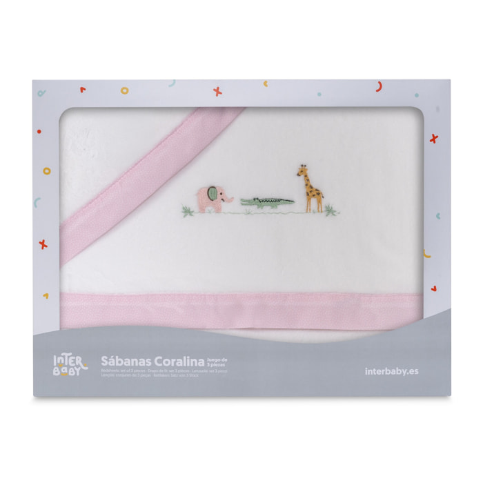 Triptico Coche Coralina Modelo Savanna Jirafa Bco/Rosa
