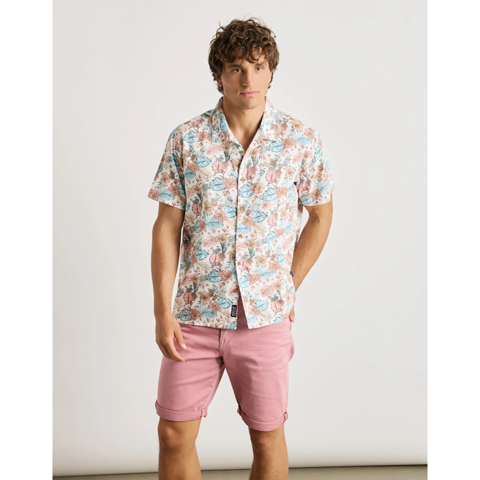 Camisa Manga Corta Beige - Wannabe