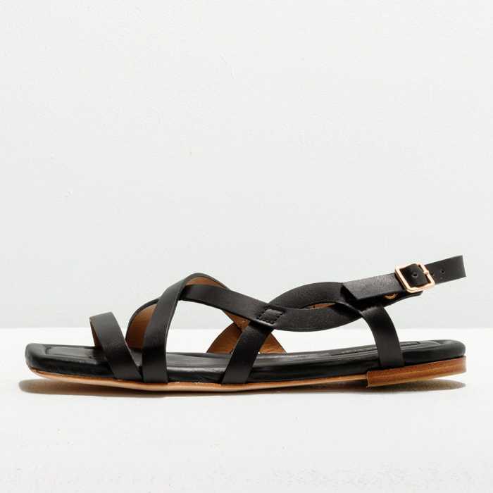 Sandalias S3361 RESTORED SKIN EBONY / MISTELA color Ebony