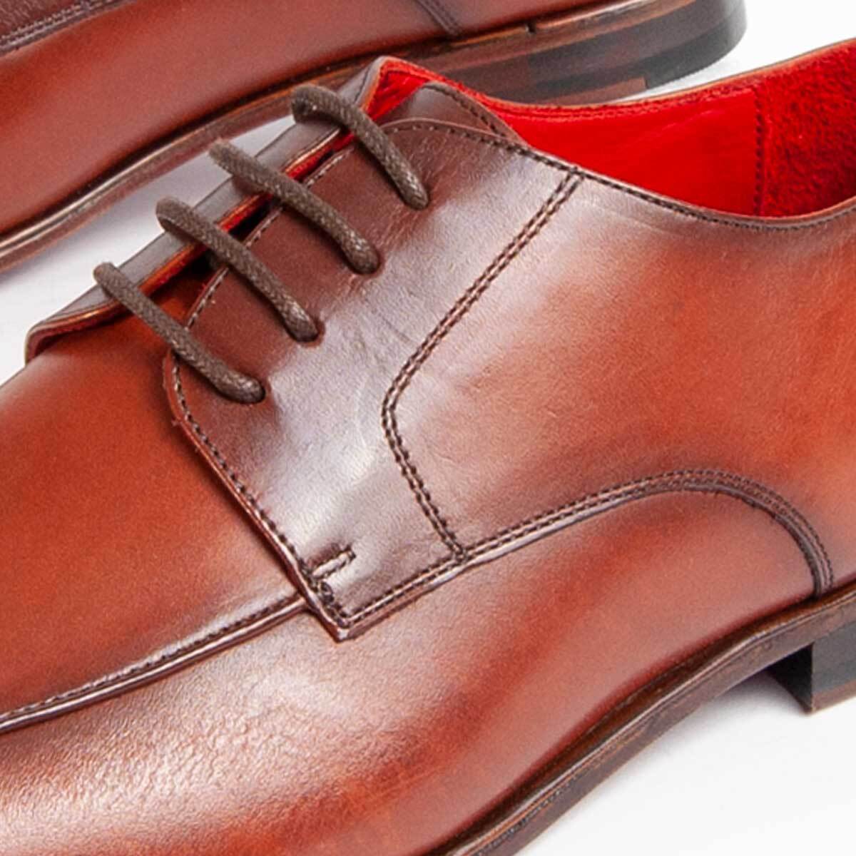 Zapato Oxford De Piel - Marron