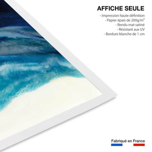 Poster abstrait blue crawling Affiche seule