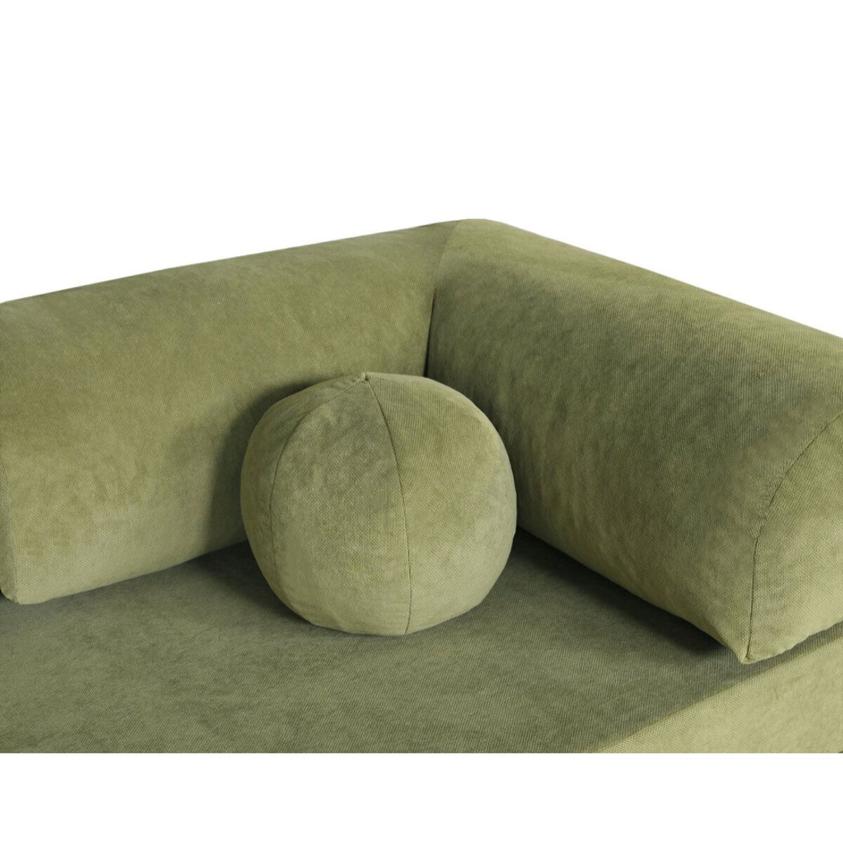 Nebula - Canapé 3 places convertible en velours texturé - Vert Kaki