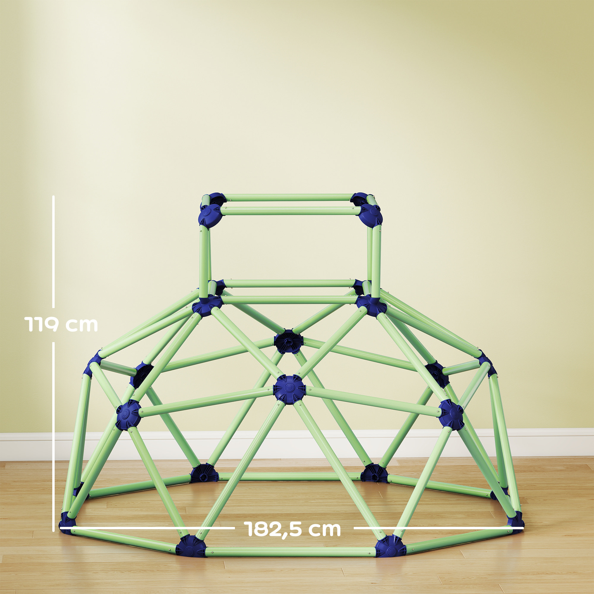 Dôme d'escalade enfant dia. 182 x 119H cm nombreuses prises max. 90 Kg plastique violet vert