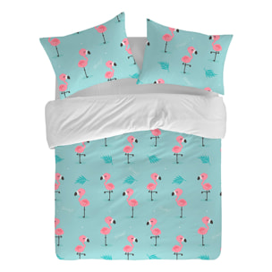 Funda nórdica Mr. Wonderful Flamingos - 100% algodón -
