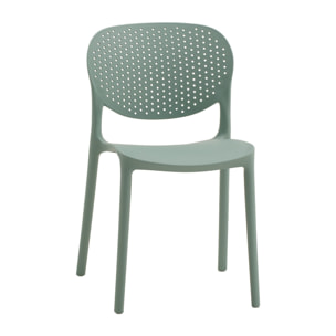 Set di 2 sedie MAIORCA in polipropilene verde, impilabili