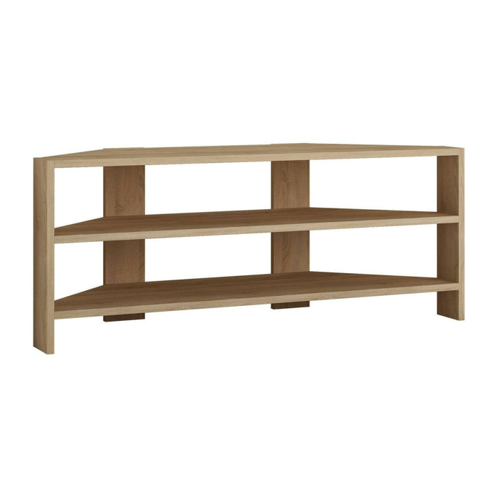 Mobile porta TV Centauro, Credenza da soggiorno, Armadio basso per TV, Base parete attrezzata, 114x36h45 cm, Quercia
