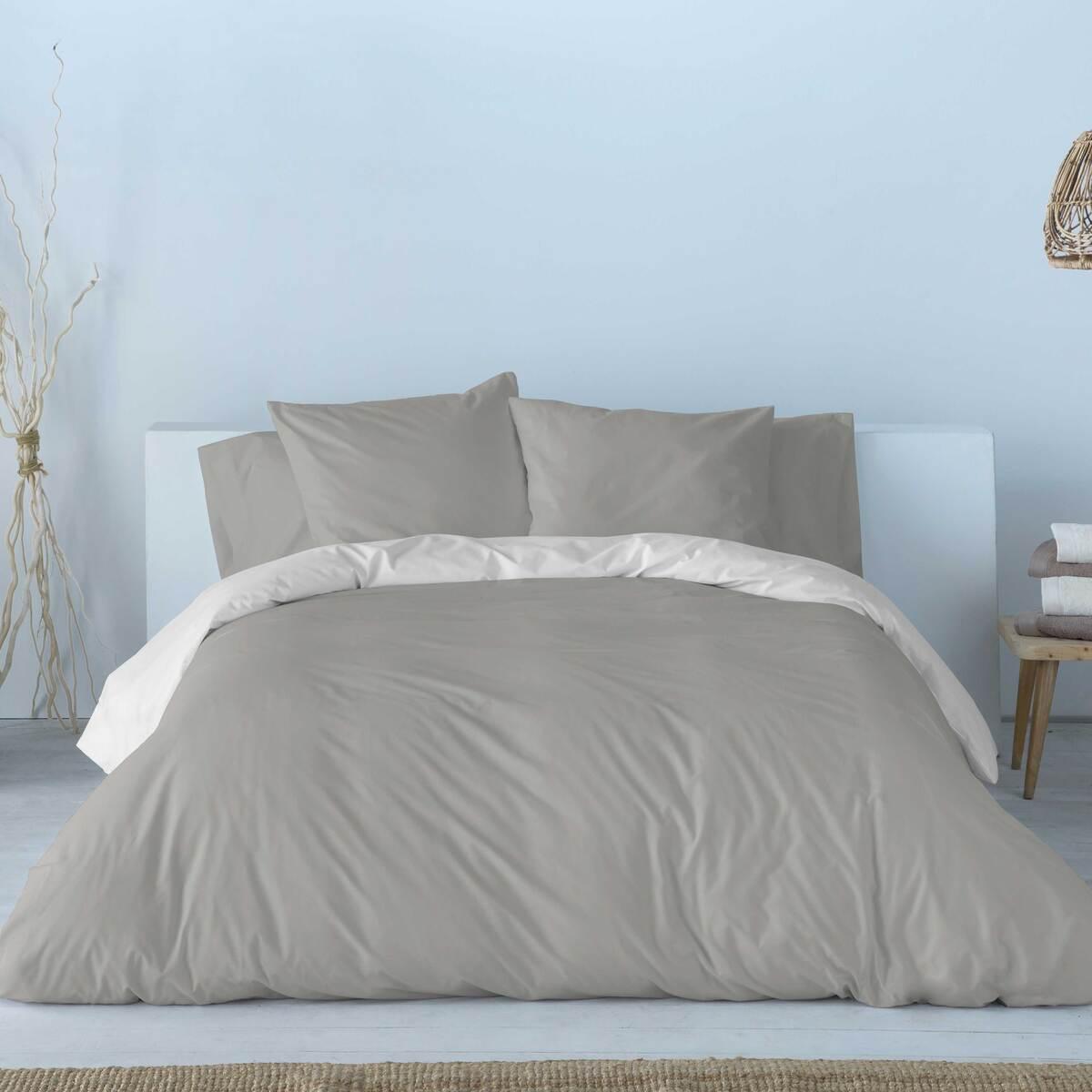 Housse de couette CASUAL en coton - gris - vendue seule