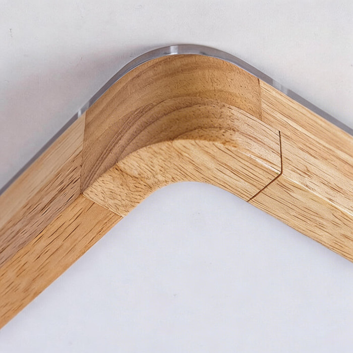 FORLIGHT Plafón LED 11.2W Blanco Neutro - 4000K Madera Clara para Interior de Techo en Dormitorio, Salón, Comedor
