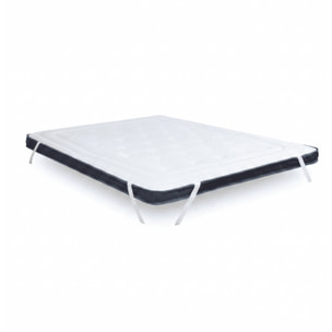 Surmatelas Privilège Mémoire de Forme, 5 cm d'épaisseur, Elastiques de Maintien, Confort Moelleux