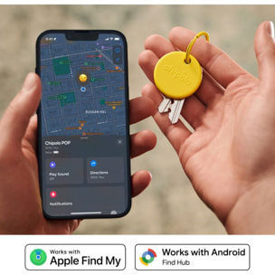 Tracker GPS CHIPOLO POP porte cléfs jaune
