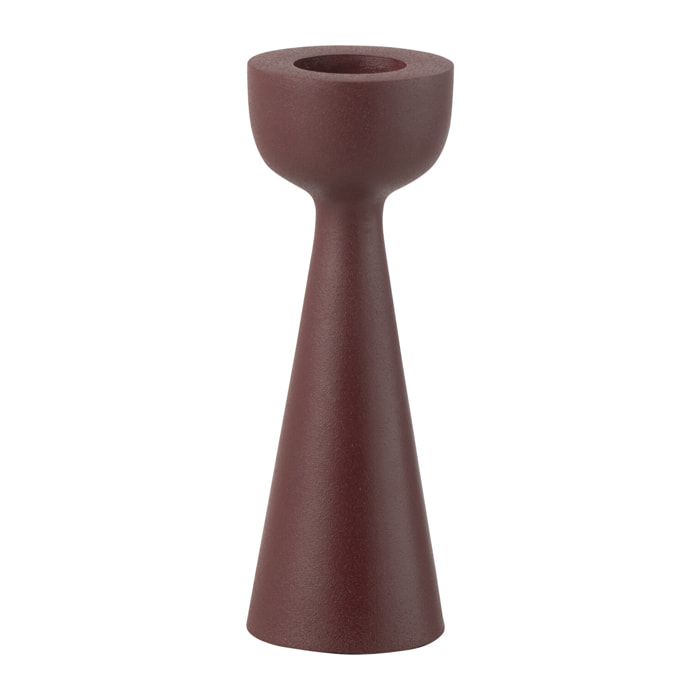 J-Line bougeoir Cone - aluminium - bordeaux - large