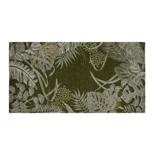 TAPPETO ARREDO DIS. AMAZZONIA VERDE MIS. 65X115 CM CON ANTISCIVOLO