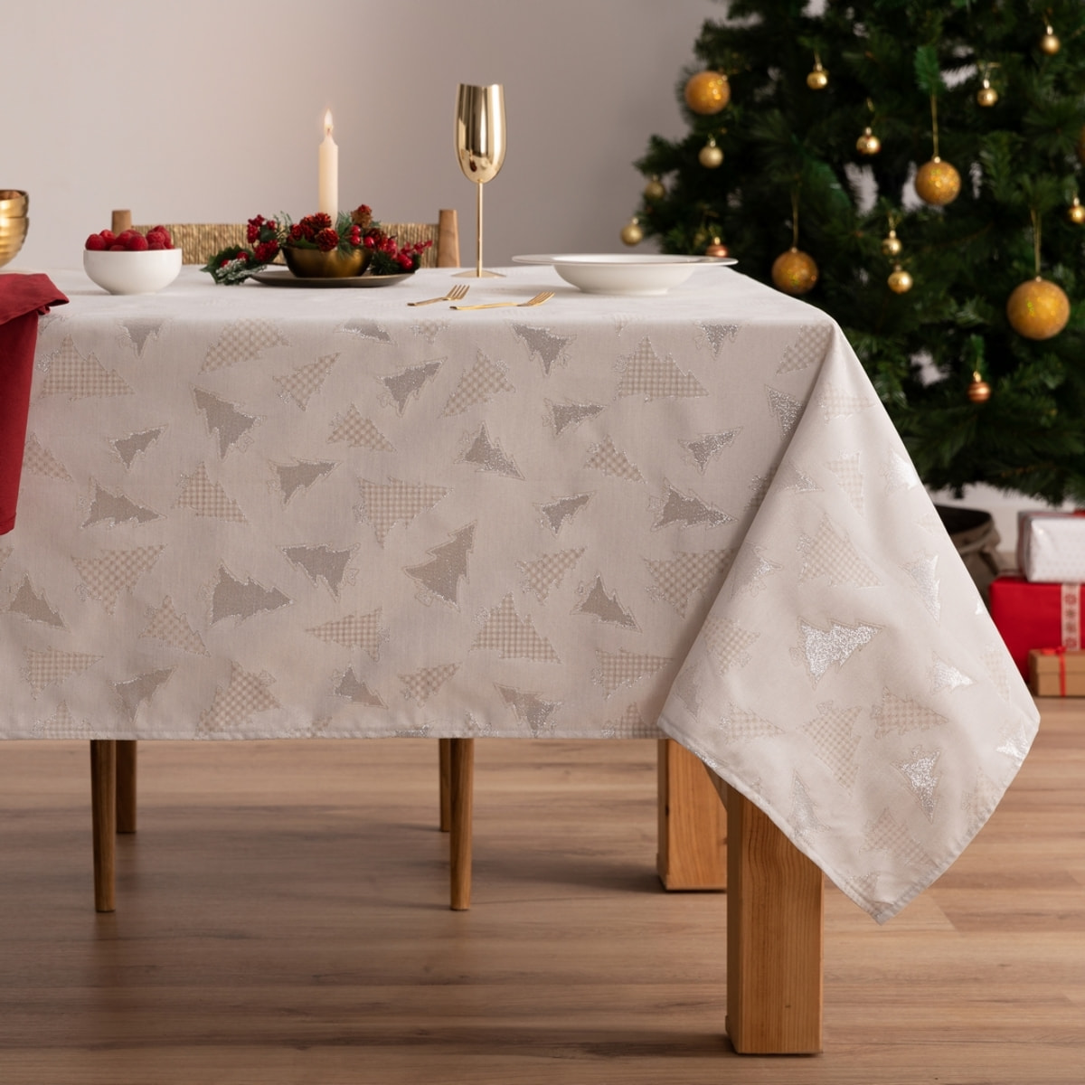 Mantel antimanchas CHANDELLE PLATA