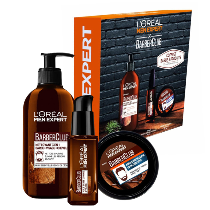 L'Oréal Men Expert Barber Club Coffret Barbe 3 produits