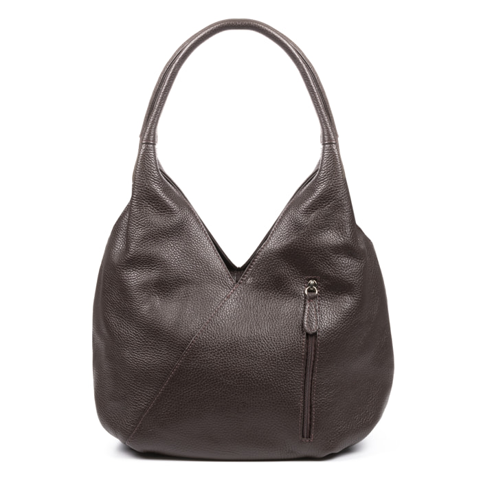 Ponteranica Borsa a spalla Donna. Pelle autentica Dollaro.