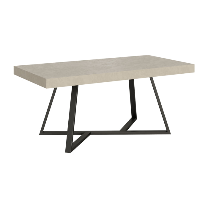 Table extensible 90x180/284 cm Booster cachemire pieds anthracite