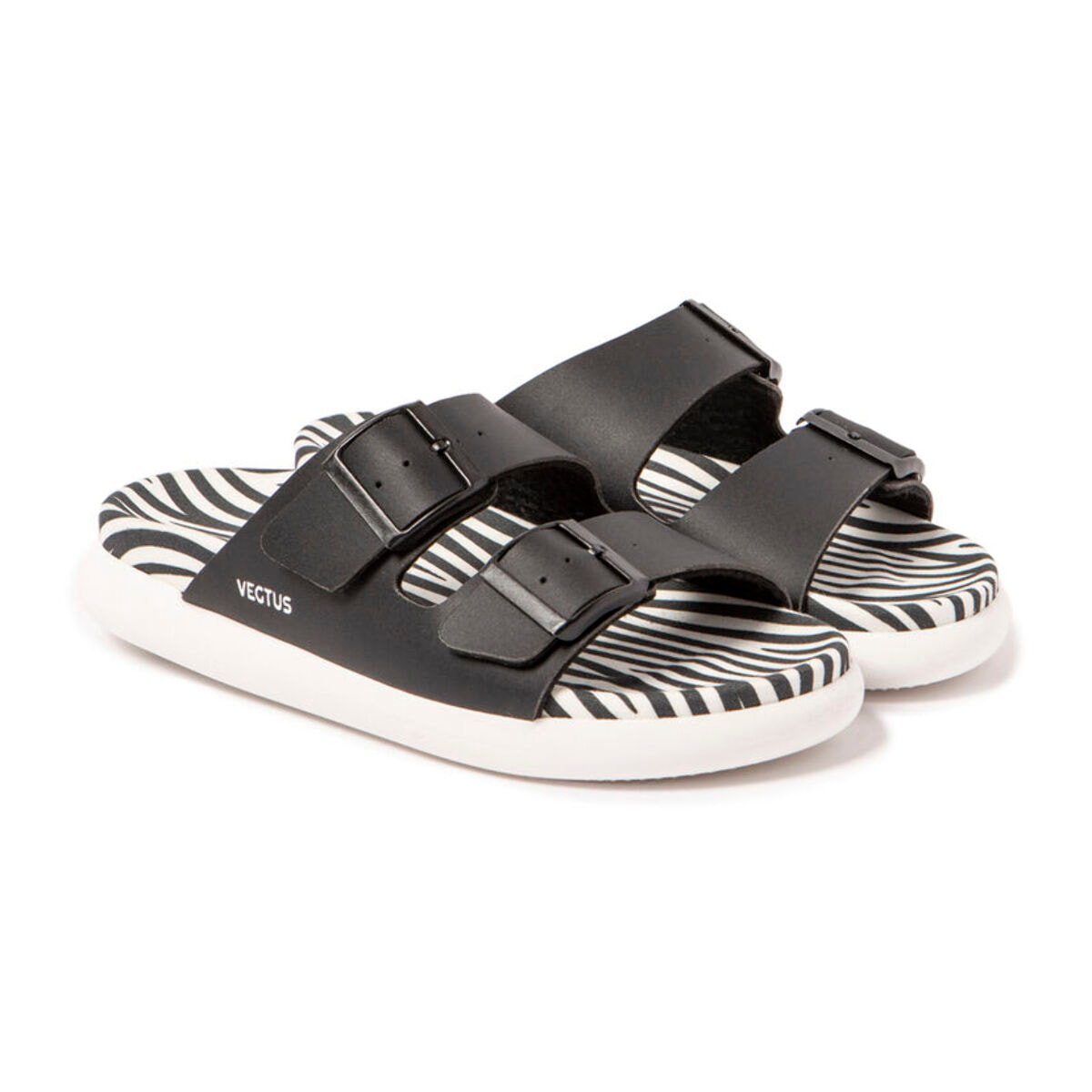 Sandalias Vegtus Tanami Stripes White / Black