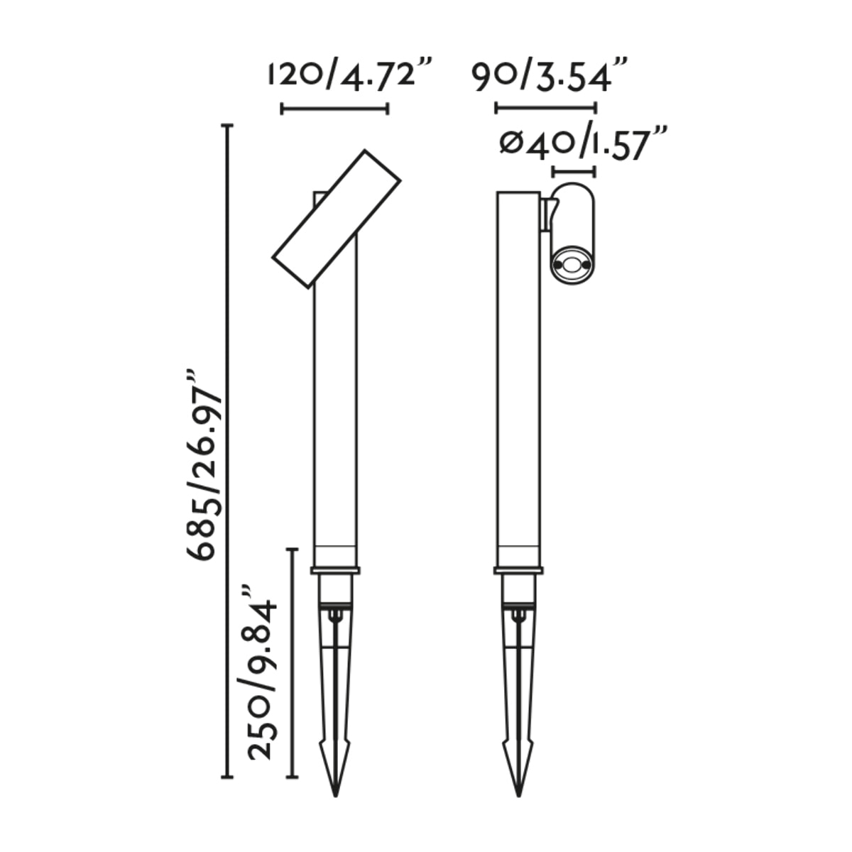 SPY 435 Estaca gris oscuro