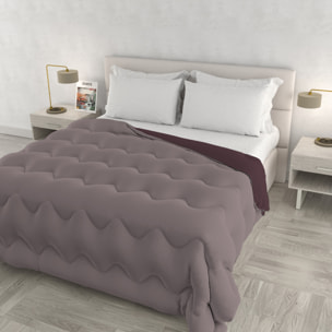 TRAPUNTA INVERNALE ZOE, 250gr, Doubleface, 100% Microfibra, Made in Italy - VINACEO/ROSA ANTICO