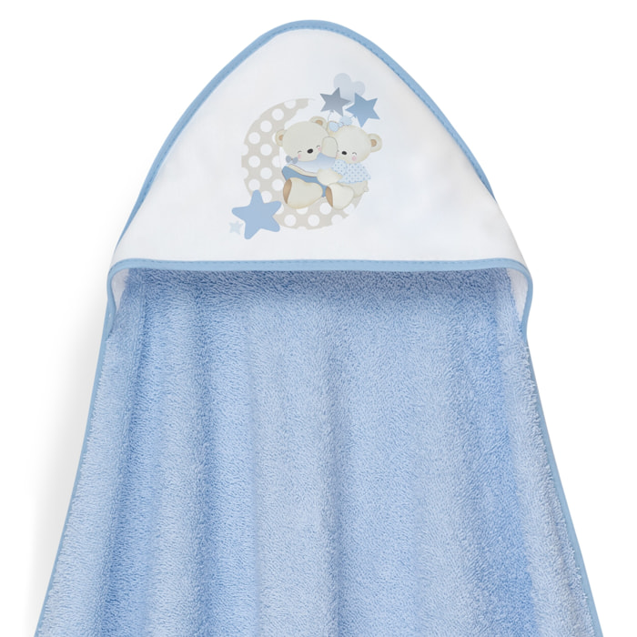 Capa Baño 1X1 Mod Lovely Bear+ Gorro Azul