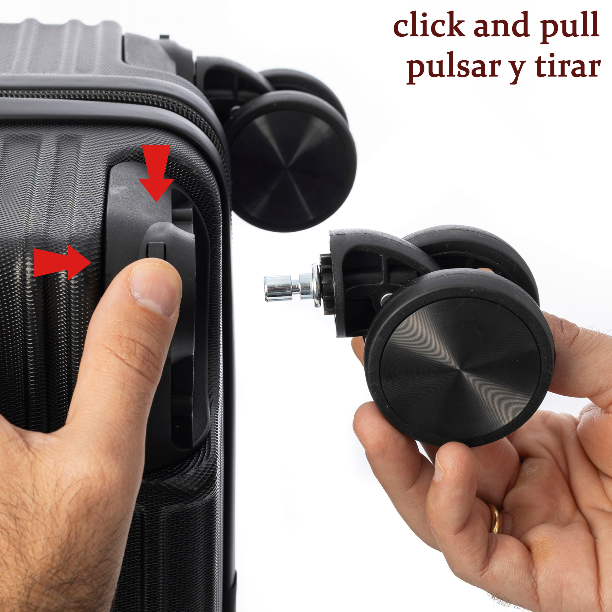 Juego de 4 maletas Trolley extensibles, en material ligero ABS de alta resistencia. Cerradura numérica, 4 ruedas dobles giratorias 360°.