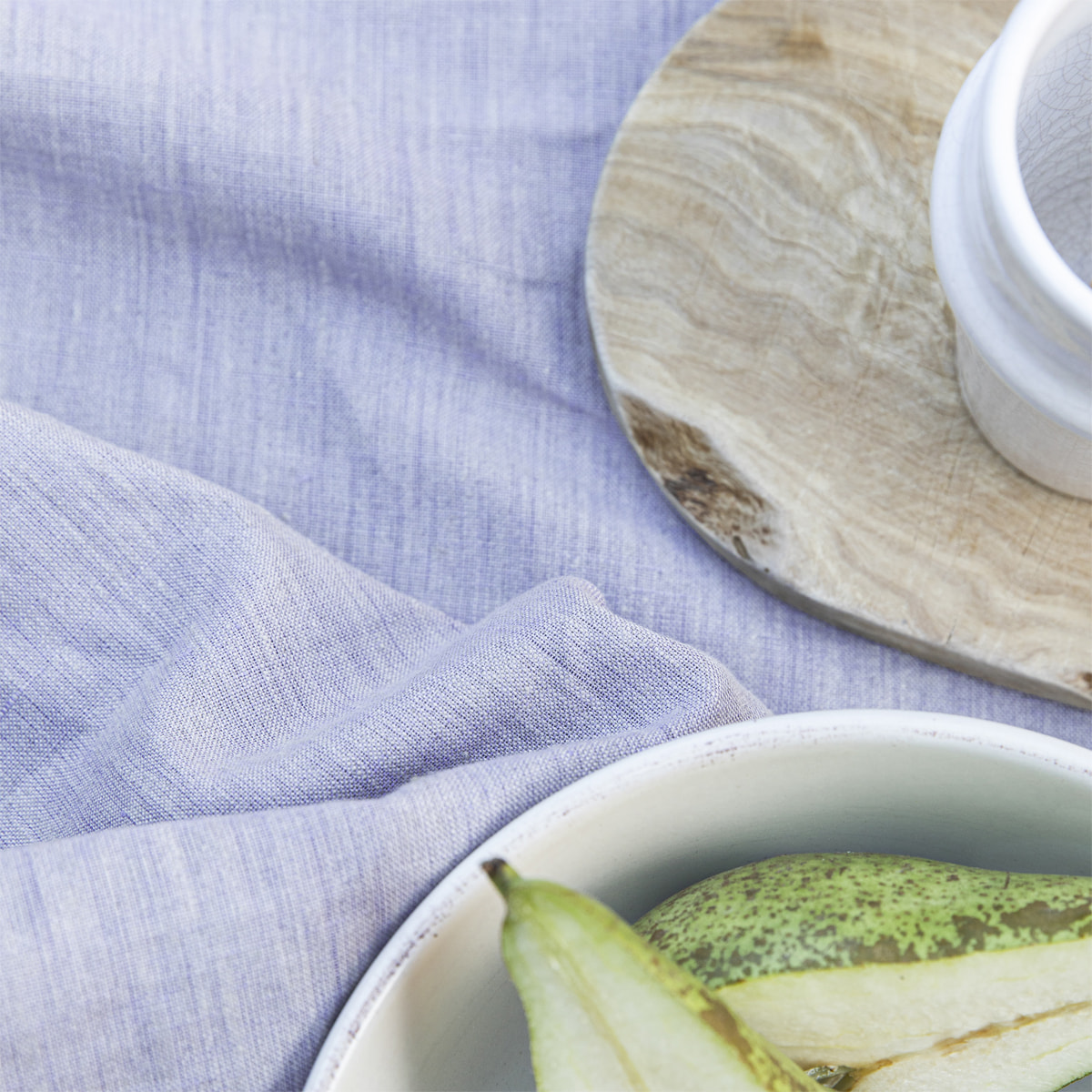 Nappe unie en lin, CHAMBRAY, Violet Lilas