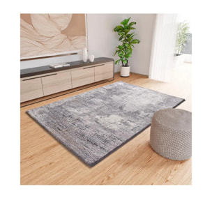 KIVET Alfombra shaggy abstracta en gris, varias medidas disponibles
