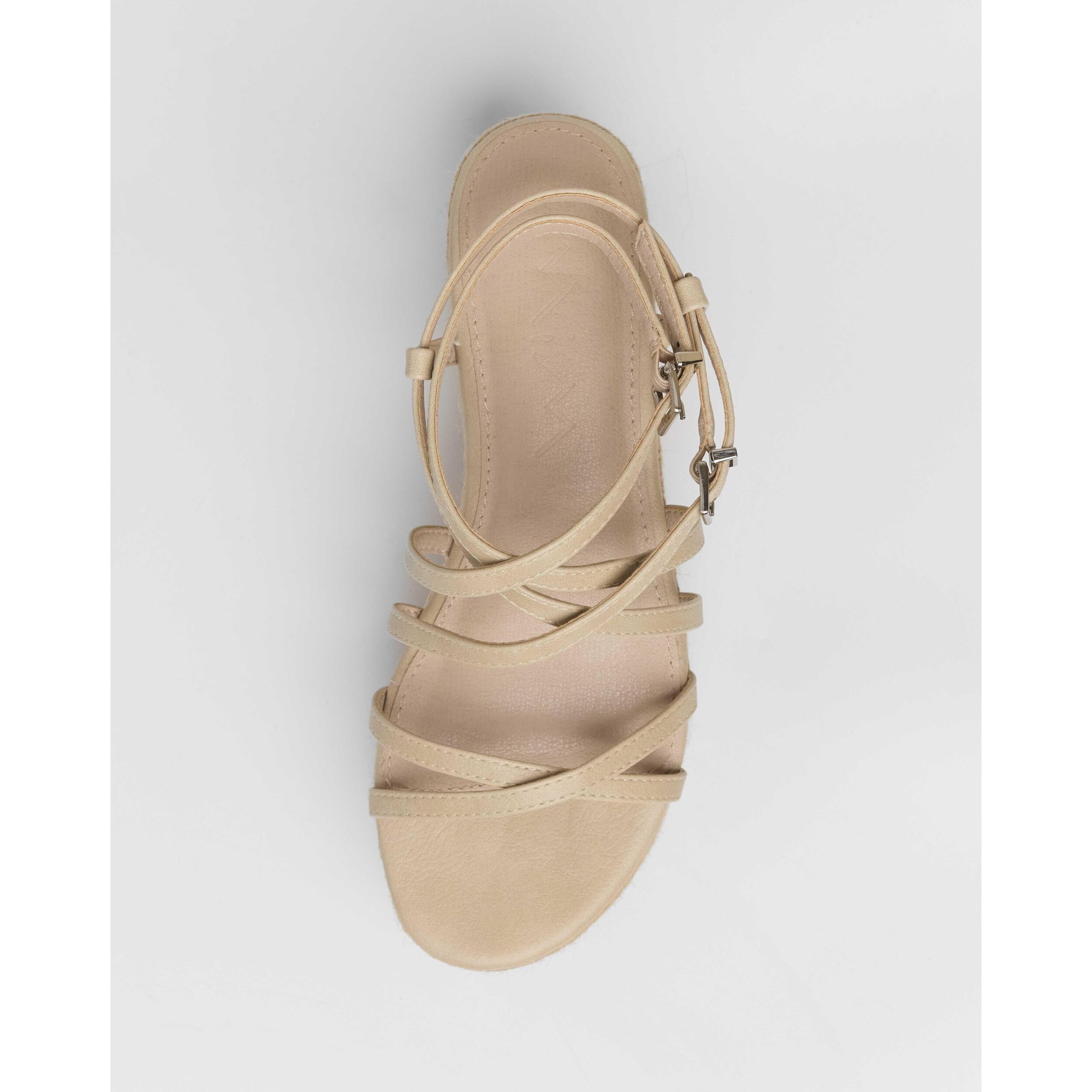 Sandalias de plataforma Zahara Beige 7 cm