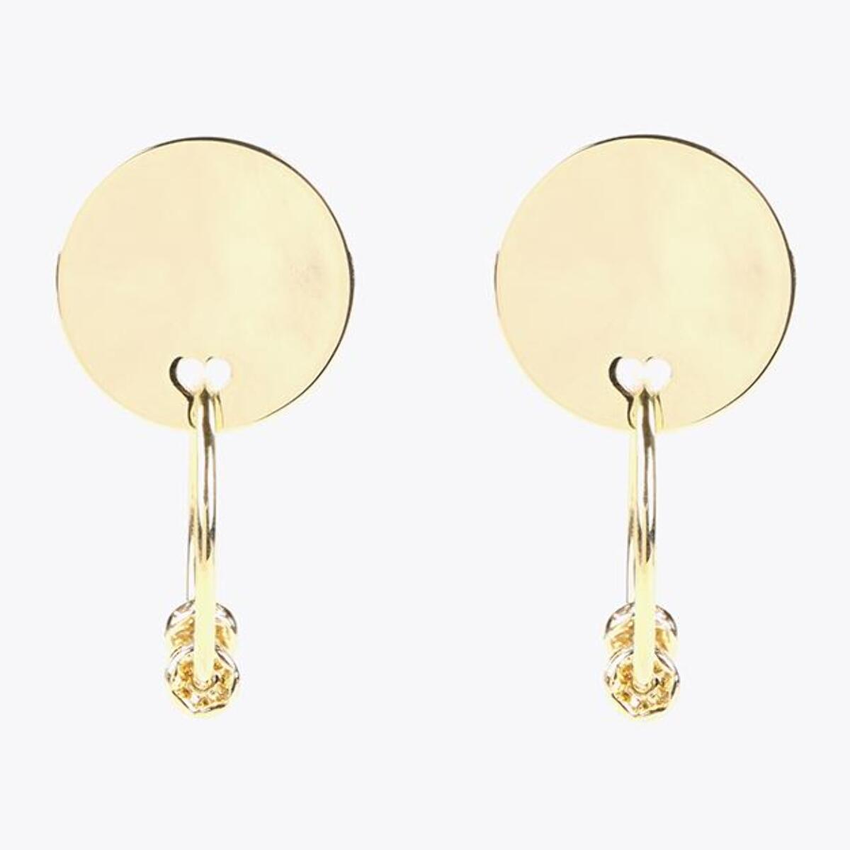 Orecchino essenziale con cerchio e ciondoli