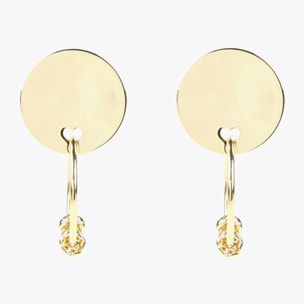 Orecchino essenziale con cerchio e ciondoli