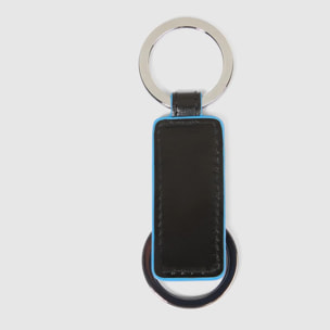 Piquadro Portachiavi in pelle a due anelle