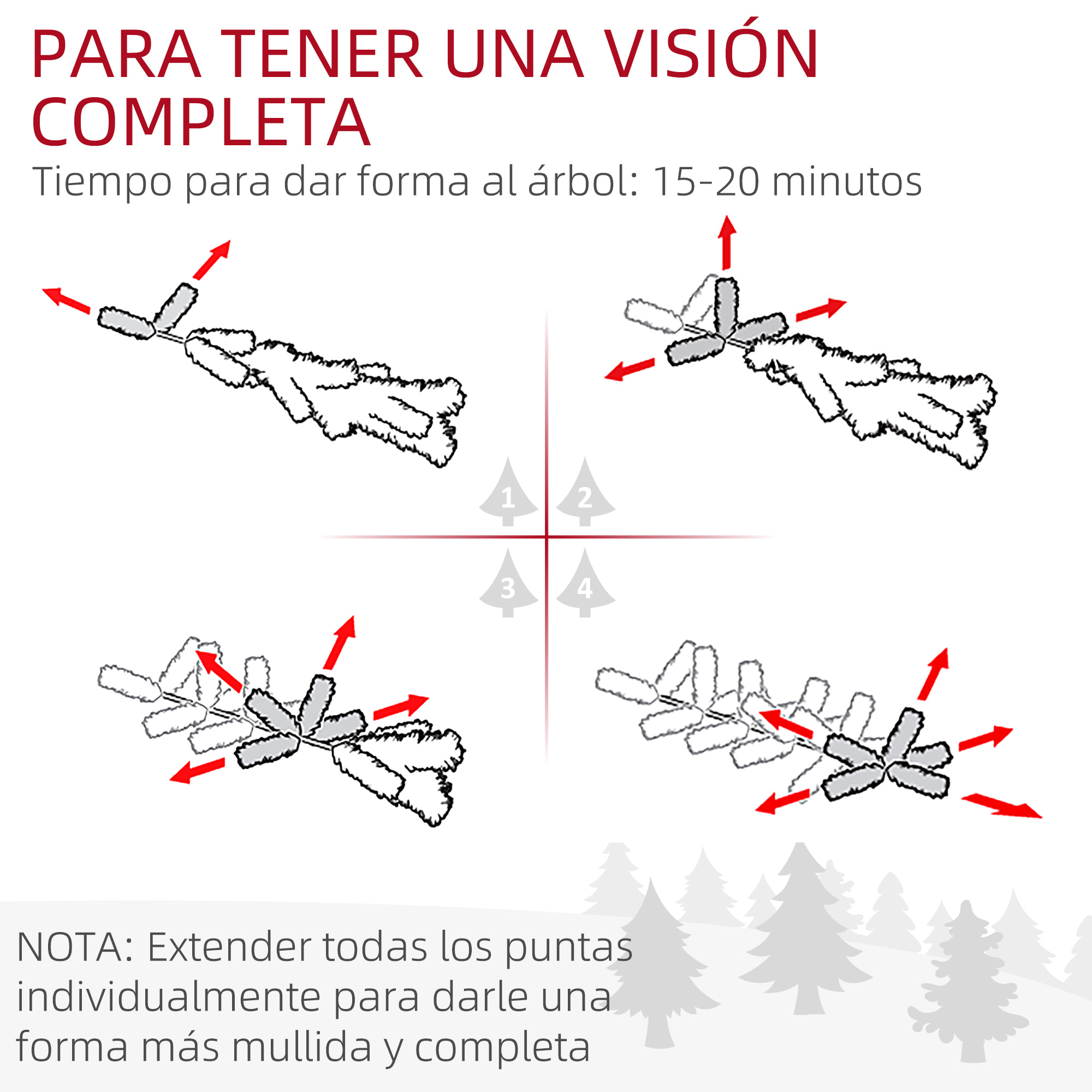 Árbol de Navidad 150 cm Árbol de Navidad Artificial con 395 Ramas 30 Piñas y Soporte de Metal Árbol Navideño para Salón Interior Verde