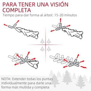 Árbol de Navidad 150 cm Árbol de Navidad Artificial con 395 Ramas 30 Piñas y Soporte de Metal Árbol Navideño para Salón Interior Verde