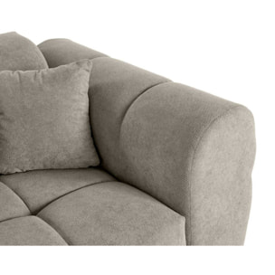 Ray - canapé droit 3 places en tissu texturé - Gris