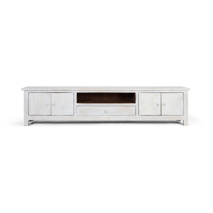 Mueble TV de Madera de Mango 230 Cm Estilo Mediterráneo Moderno