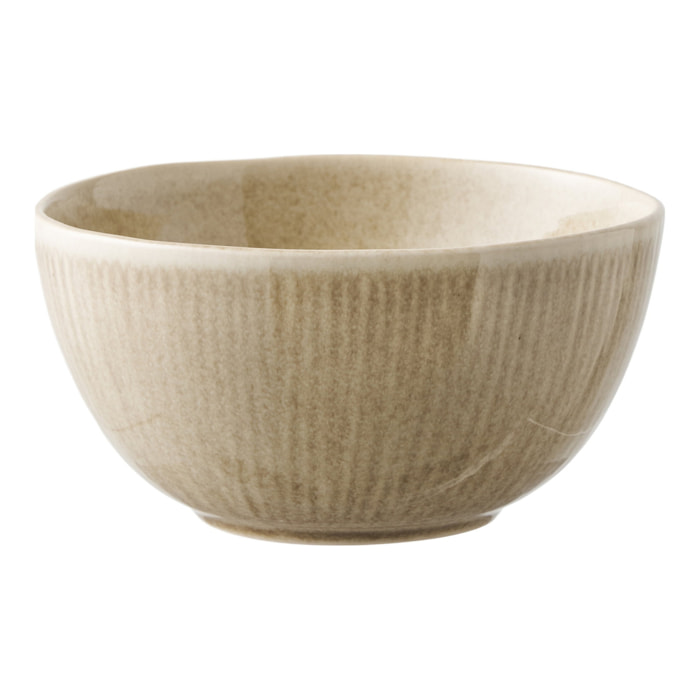 Set 4 ciotole Viola in stoneware beige ø14,5x7,5 cm