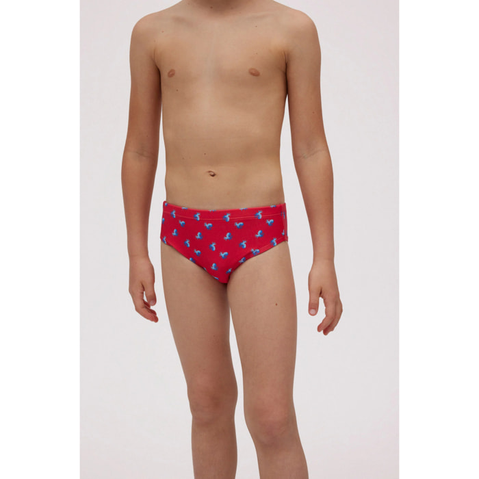 Slip da bagno da bambino con stampa di polipi