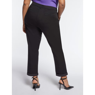 Fiorella Rubino - Pantaloni chinos in TENCEL™ - Nero