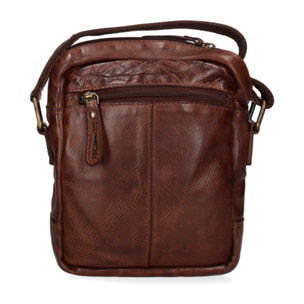 Borsa a tracolla  da uomo In Vera pelle Made in Italy 17x22x7 cm