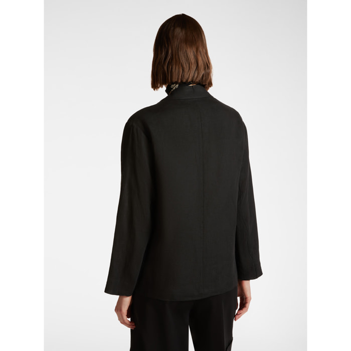 Elena Mirò - Blazer in lino - Nero