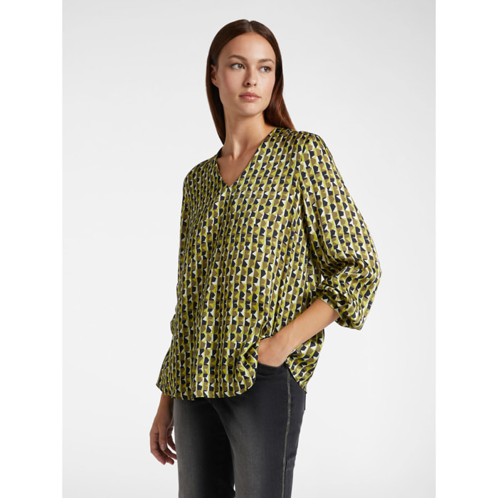 Elena Mirò - Blusa con estampado óptico - Verde