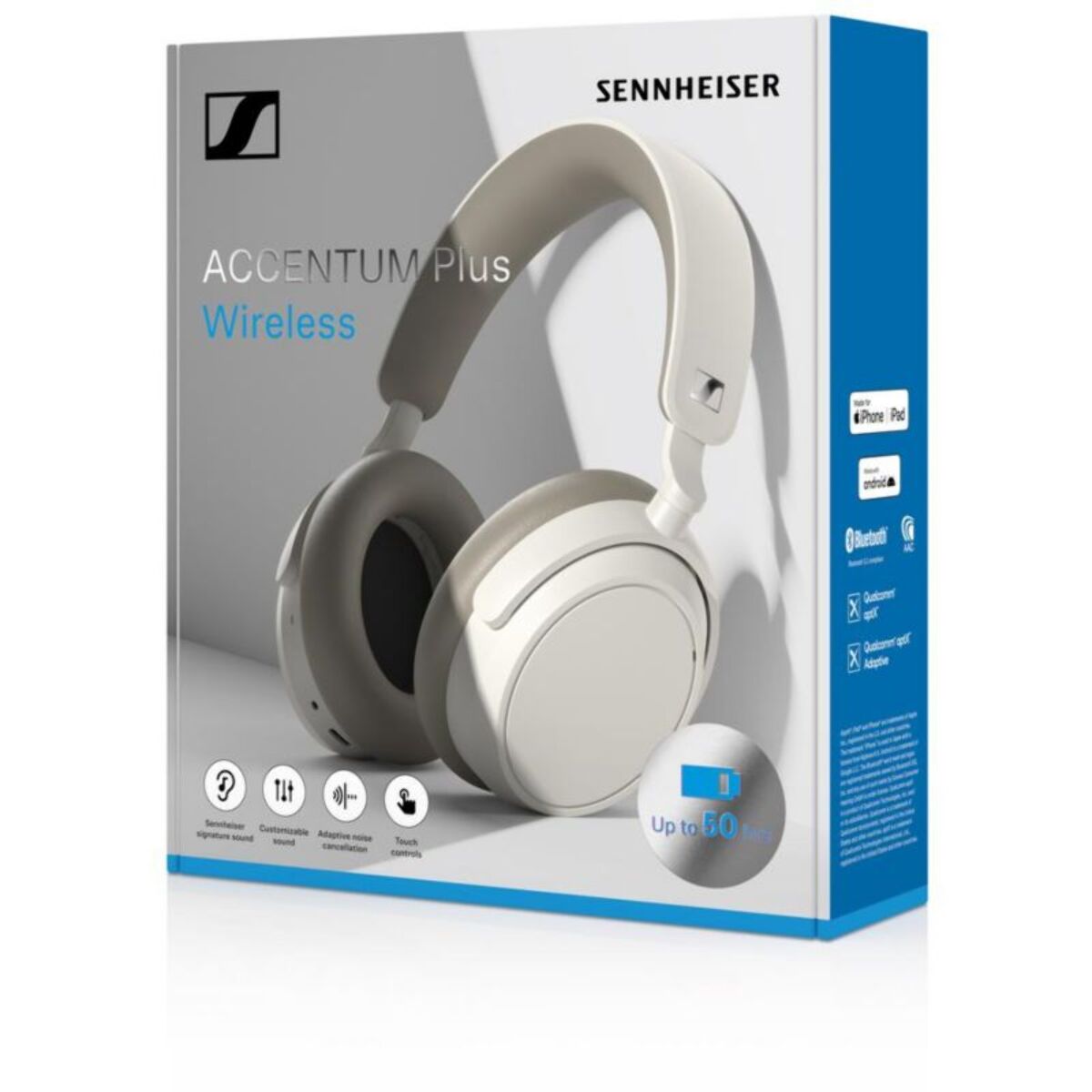 Casque SENNHEISER Accentum Plus Wireless Blanc